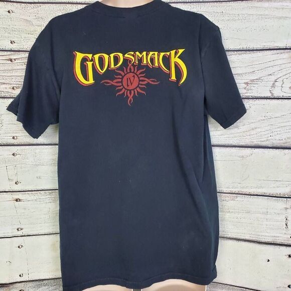 Godsmack IV Band Tee Men’s L Black Heavy Metal Graphic T-Shirt - Picture 3 of 6